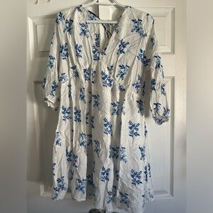 Floral Oversized Shirt Dress